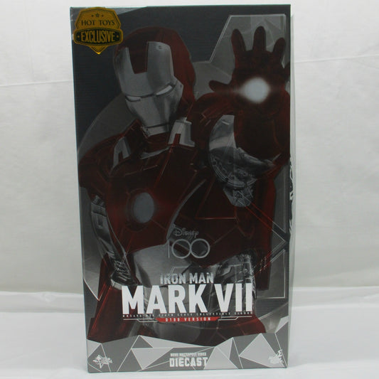 HOT TOYS Movie Masterpiece Diecast Disney 100 Iron Man Mark7 (Platinum Color), animota