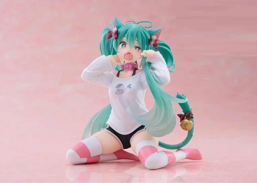 Hatsune Miku Desktop Cute Figure Cat ear T-shirt Ver.