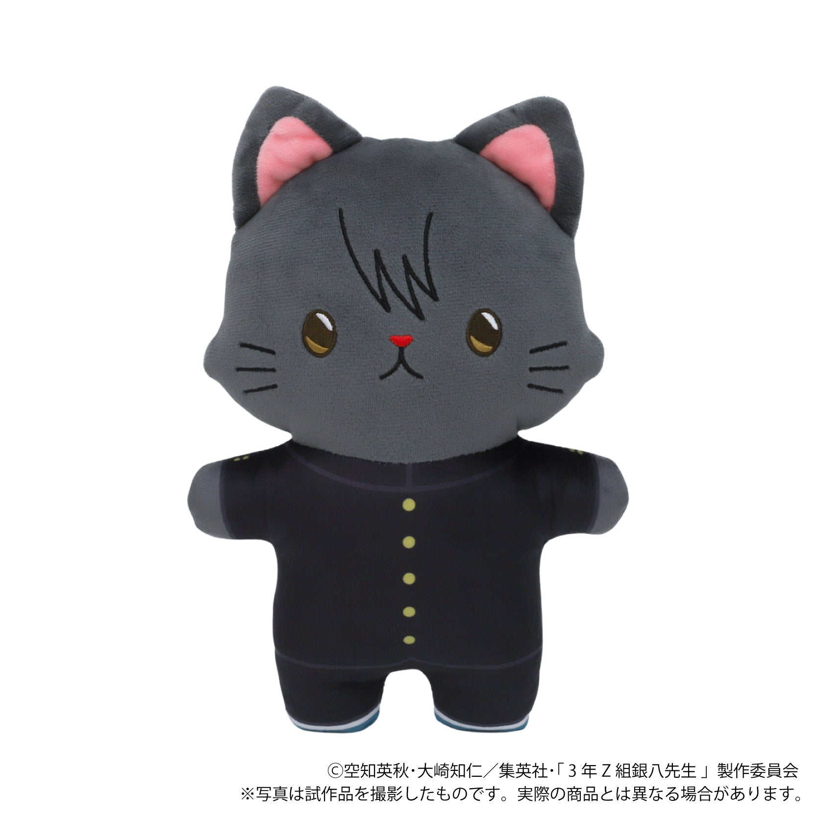 3-Z Class Ginpachi-sensei withCAT Flat Plush with Eye Mask Katsura Kotarou, Stuffed Animals, animota