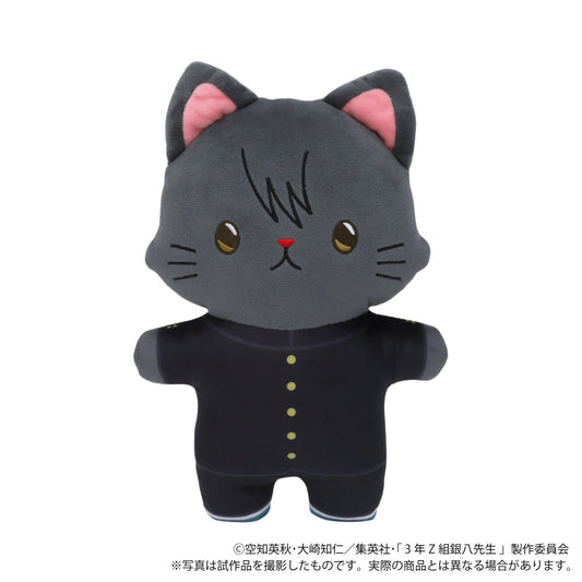 3-Z Class Ginpachi-sensei withCAT Flat Plush with Eye Mask Katsura Kotarou, Stuffed Animals, animota