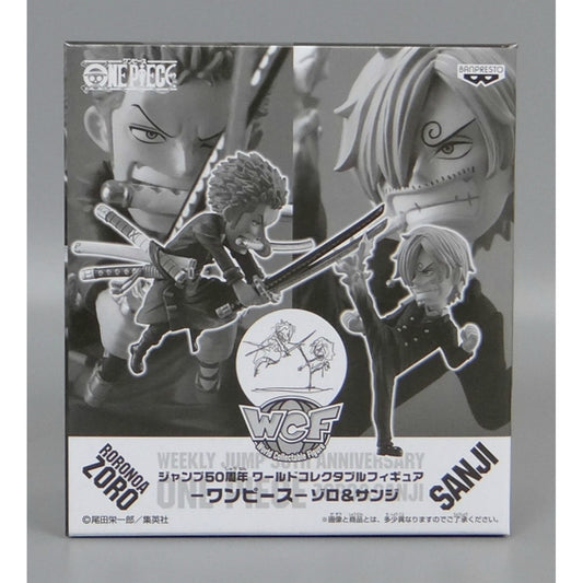 JUMP 50th Anniversary World Collectable Figure One Piece Zoro and Sanji, animota