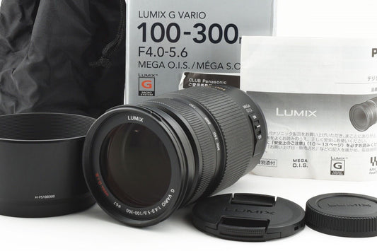 Lente Panasonic Lumix G Vario 100-300 mm f/4-5,6 Mega OIS [casi impecable] n.º 3665A