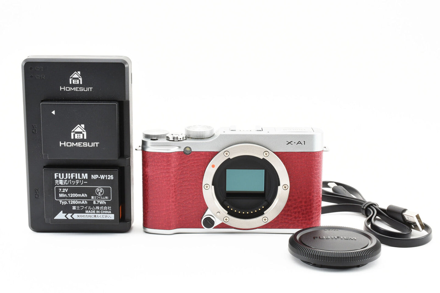 Fujifilm Fuji X-A1 16,3 MP spiegellose Digitalkamera, Gehäuse rot [fast neuwertig] #3283A