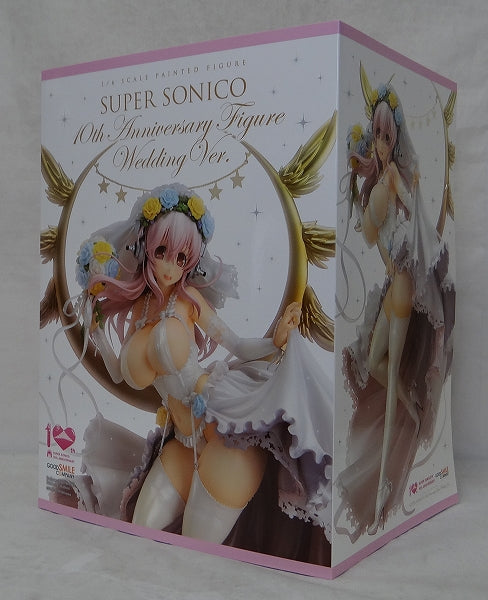 Figura del décimo aniversario de Super Sonico de Good Smile Company, versión nupcial, PVC 1/6