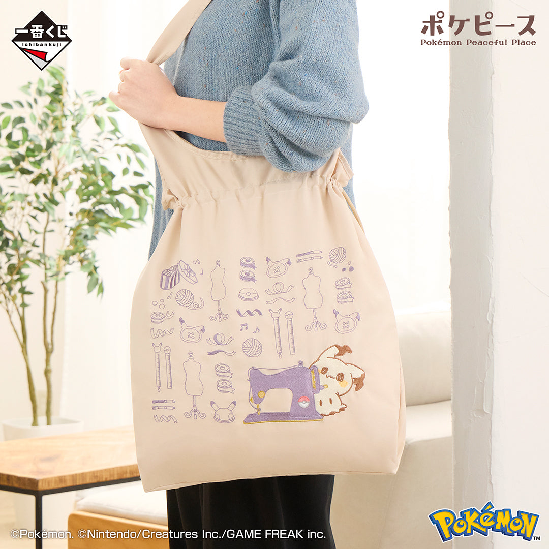 Poké Peace -A Moment of PEACE for Sewing- Embroideries Tote Bag [Ichiban-Kuji Prize E]