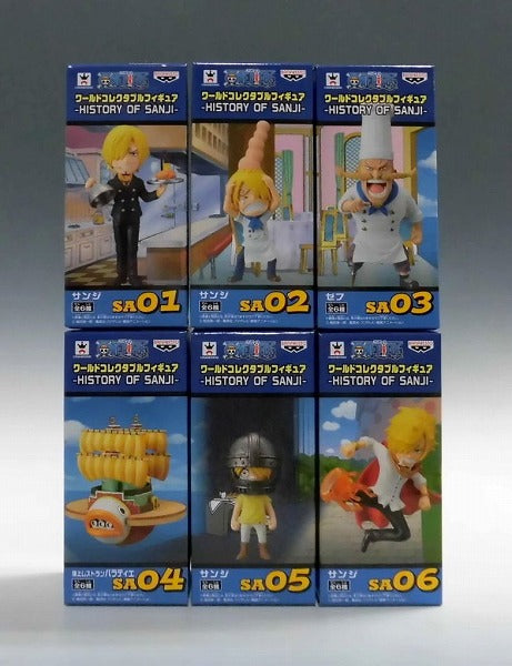 OnePiece World Collectable Figure HISTORY OF SANJI Set of 6, animota