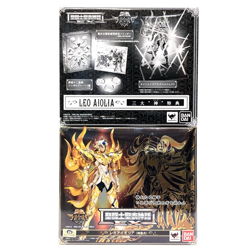 Saint Seiya Myth Cloth EX Leo Aiolia God Cloth with Exclusive First Edition Bonus Item, animota