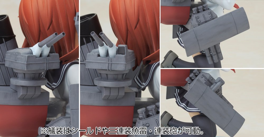 コトブキヤ 艦隊これくしょん -艦これ- 雷 -アニメver.- 1/8スケール PVC製 塗装済み完成品フィギュア, animota
