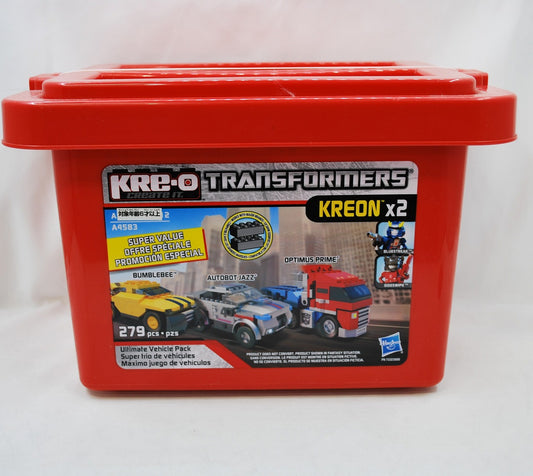 KRe-O Transformers Bucket Set Red [Bumblebee/Jazz/Optimus Prime], animota