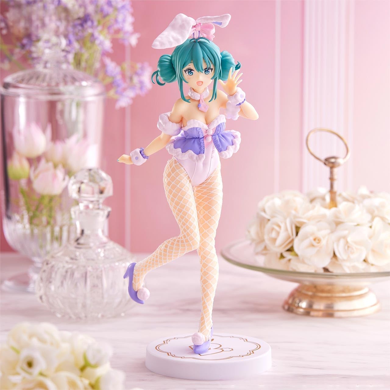 Hatsune Miku - BiCute Bunnies Figure - White Rabitt Lavender Ver