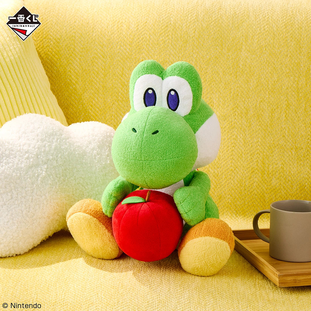 Super Mario with YOSHI - Yoshi Plush Toy with Apple [Ichiban-Kuji Prize A]