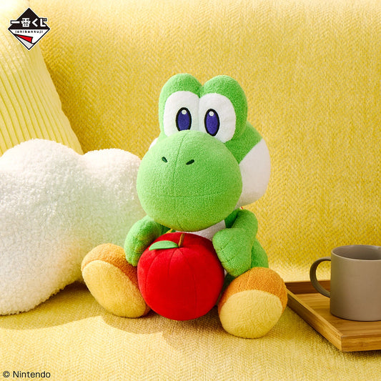 Super Mario with YOSHI - Yoshi Plush Toy with Apple [Ichiban-Kuji Prize A]