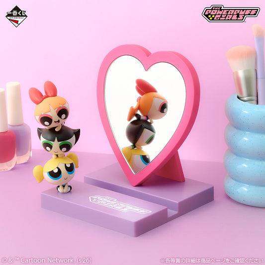 The Powerpuff Girls - Super-Busy, Strong & Cute Heroes of Justice! Full Power Girls♡ Mirror Smartphone Stand [Ichiban-Kuji Prize A]