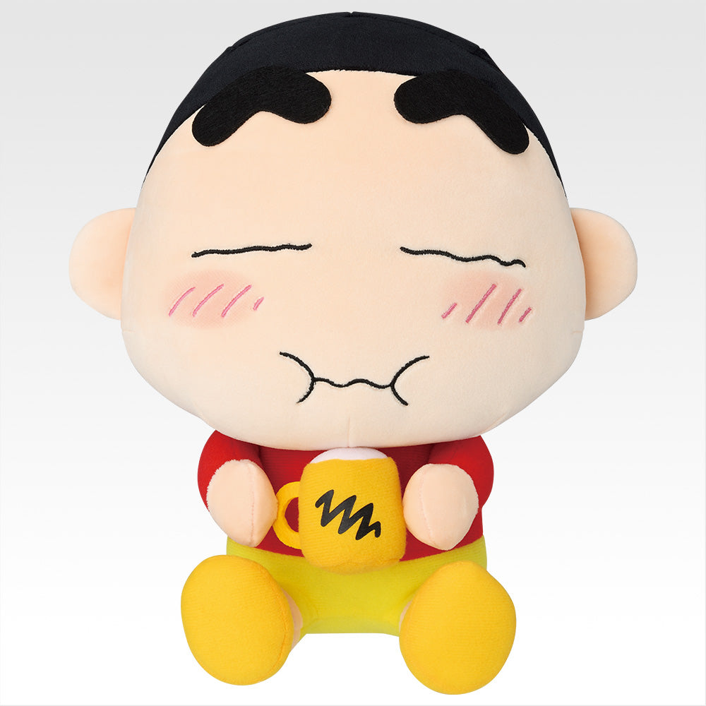 Crayon Shin-chan - I'm So Full! - Nom nom Shin-chan Plush Toy [Ichiban-Kuji Prize A]