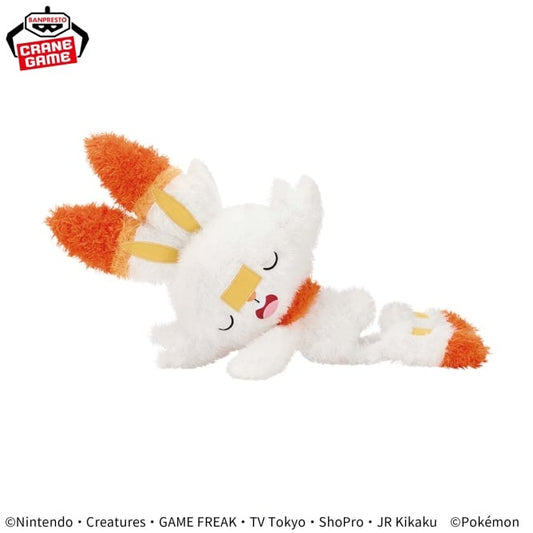 Pokémon Mofugutto Relaxing Time Plush Toy - Torchic & Scorbunny - Scorbunny