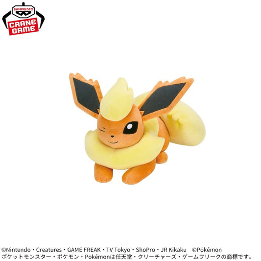 Pokémon - Mofugutto Plush Toy - Eevee Friends - Jolteon & Flareon - Flareon Napping Ver.