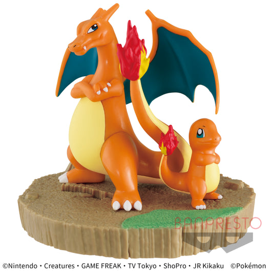 Pocket Monsters - Look at the tail!! - Charmander & Charizard - Figure