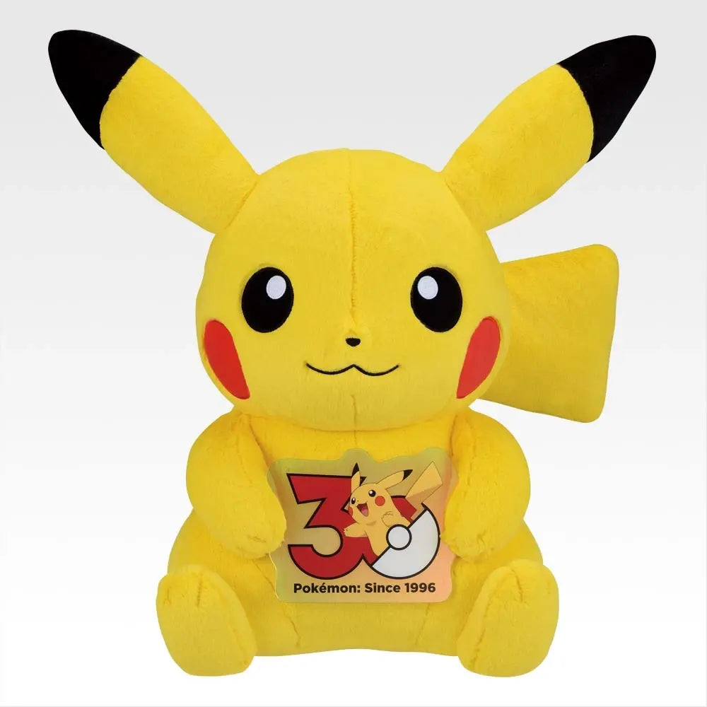 Pokémon 30th ANNIVERSARY Vol. 1 - Pikachu (Male Form) 30th Anniversary Commemorative Plush Toy [Ichiban-Kuji Prize Last One]