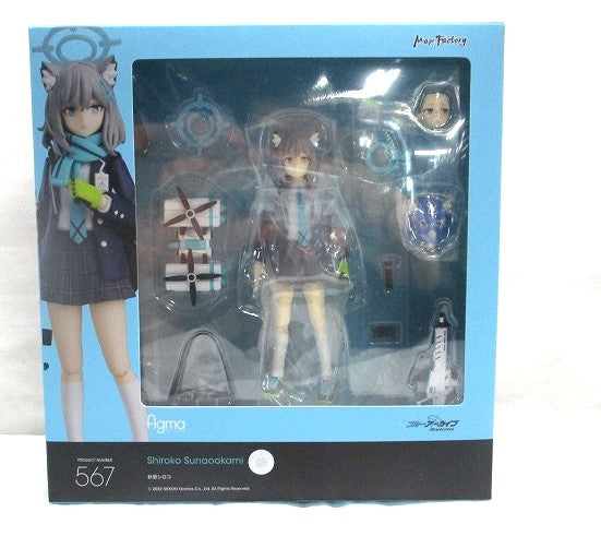 figma 567 Shiroko Sandwolf Bonus with “closed eyes shy face” (Blue Archive), Action & Toy Figures, animota