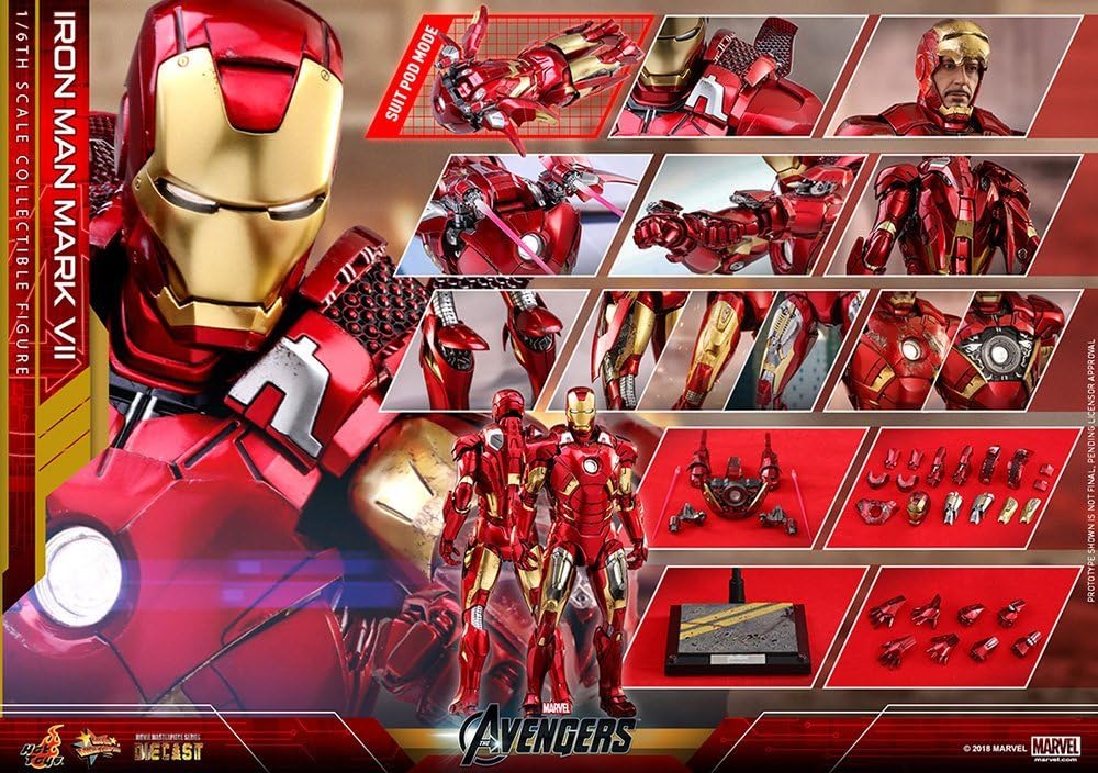 Movie Masterpiece DIECAST "Avengers" 1/6 Scale Figure Iron Man Mark. 7 | animota