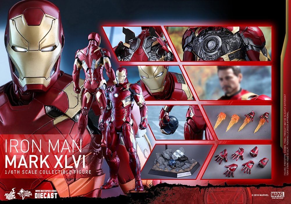 Movie Masterpiece DIECAST "Civil War" 1/6 Iron Man Mark 46 | animota