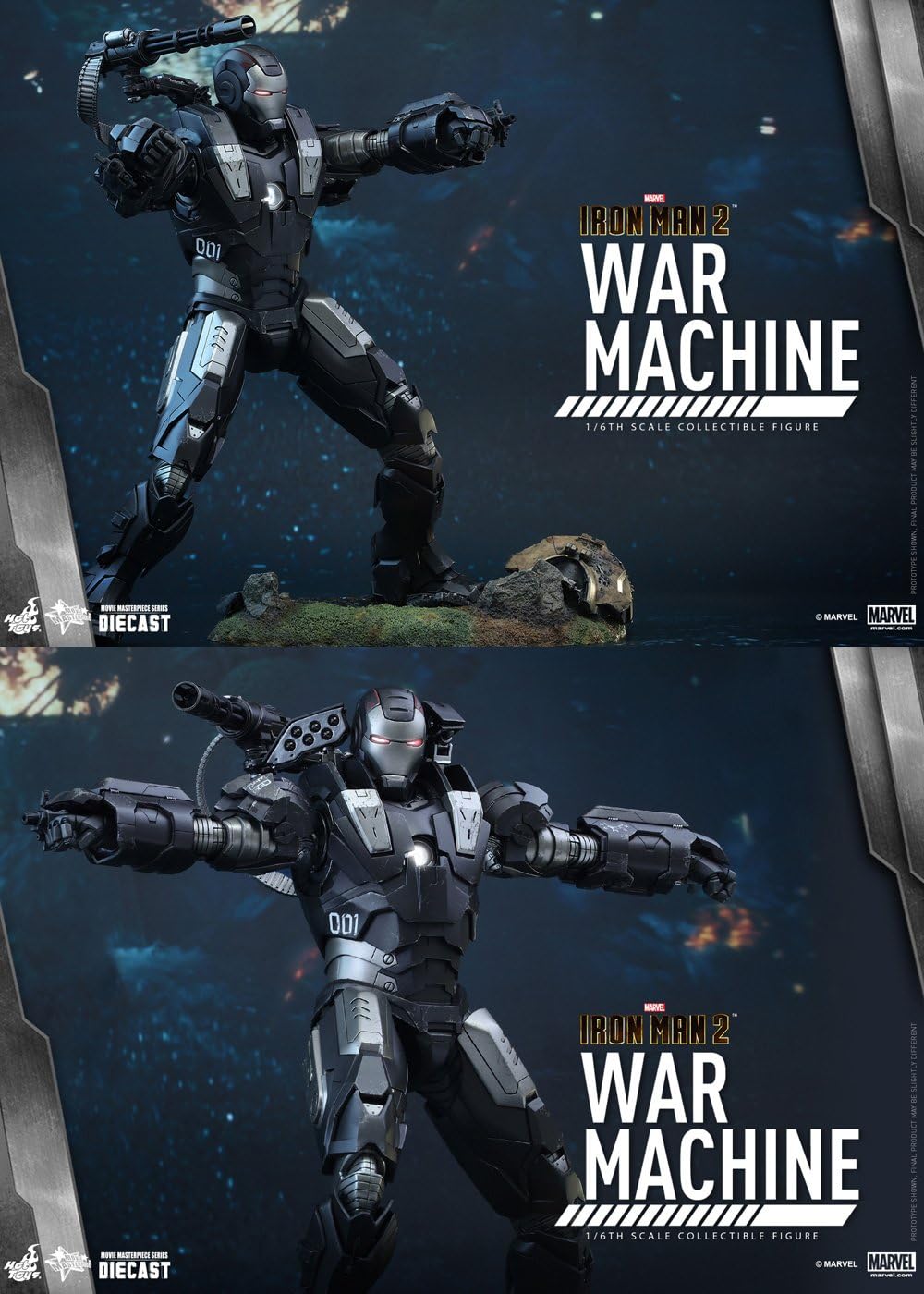 Movie Masterpiece DIECAST "Iron Man 2" 1/6 War Machine | animota