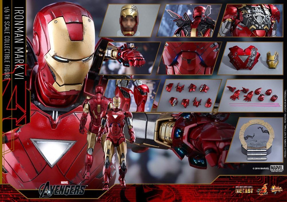 Movie Masterpiece DIECAST "The Avengers: Age of Ultron" 1/6 Figure Iron Man Mark 6 | animota