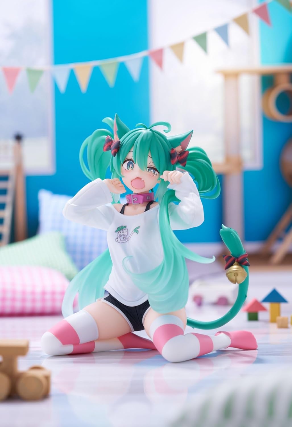 Hatsune Miku Desktop Cute Figure Cat ear T-shirt Ver.