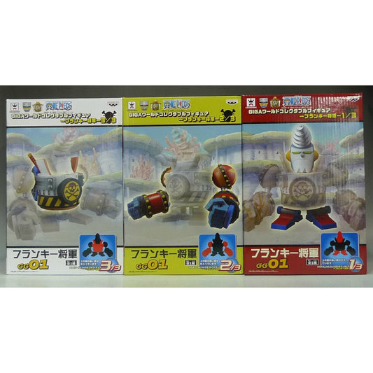 OnePiece GIGA World Collectable Figure General Franky Set of 3