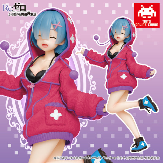 Re:Zero - Starting Life in Another World - Precious Figures - Rem - Fluffy Hoodie Ver. (Taito Crane Online Limited) | animota