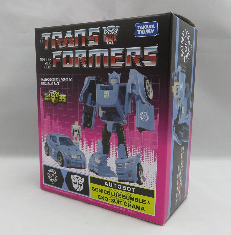 Transformers Bump of Chicken Collaboration Sonic Blue Bumble & Excel Suit Chama, Action & Toy Figures, animota