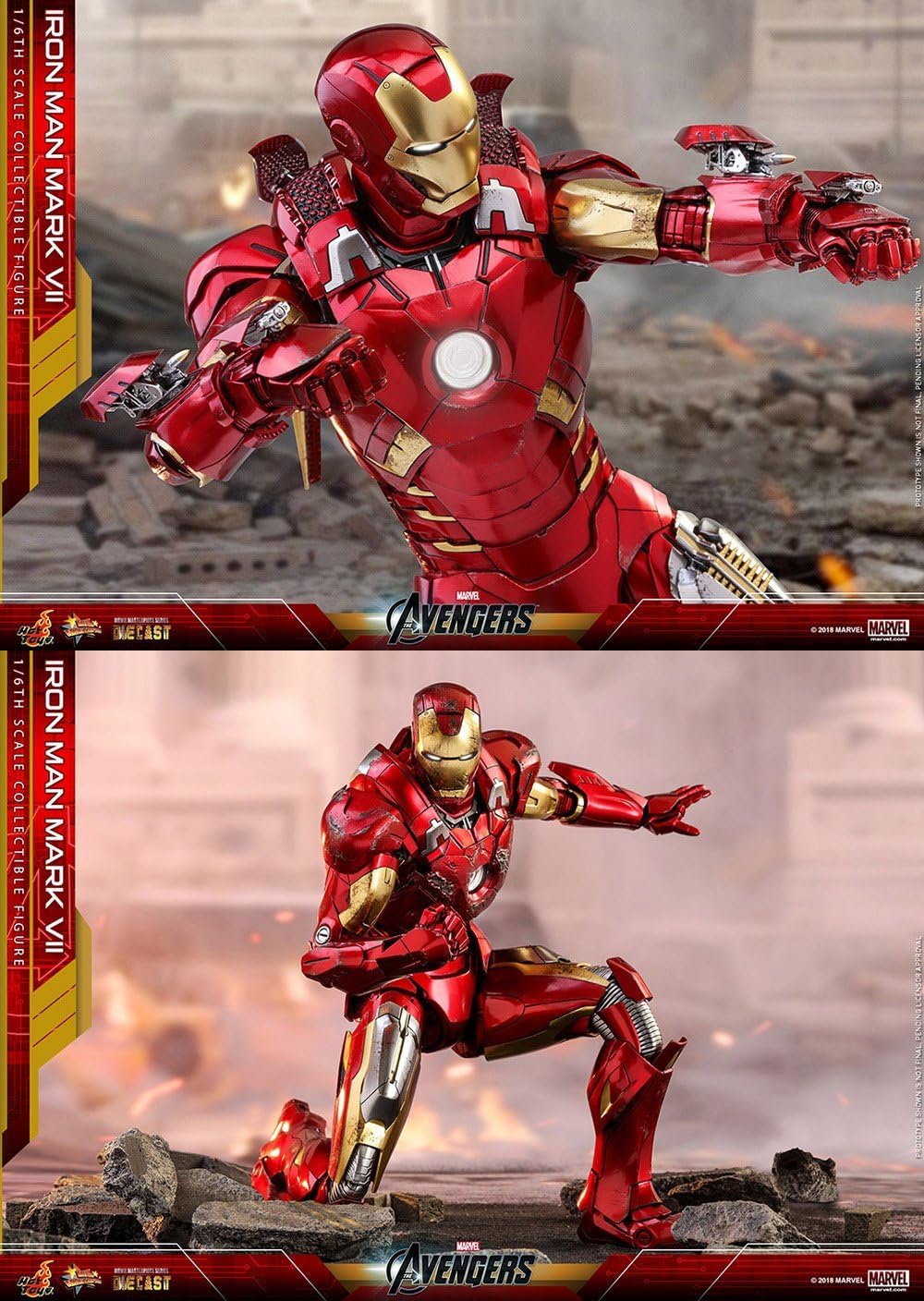 Movie Masterpiece DIECAST "Avengers" 1/6 Scale Figure Iron Man Mark. 7 | animota