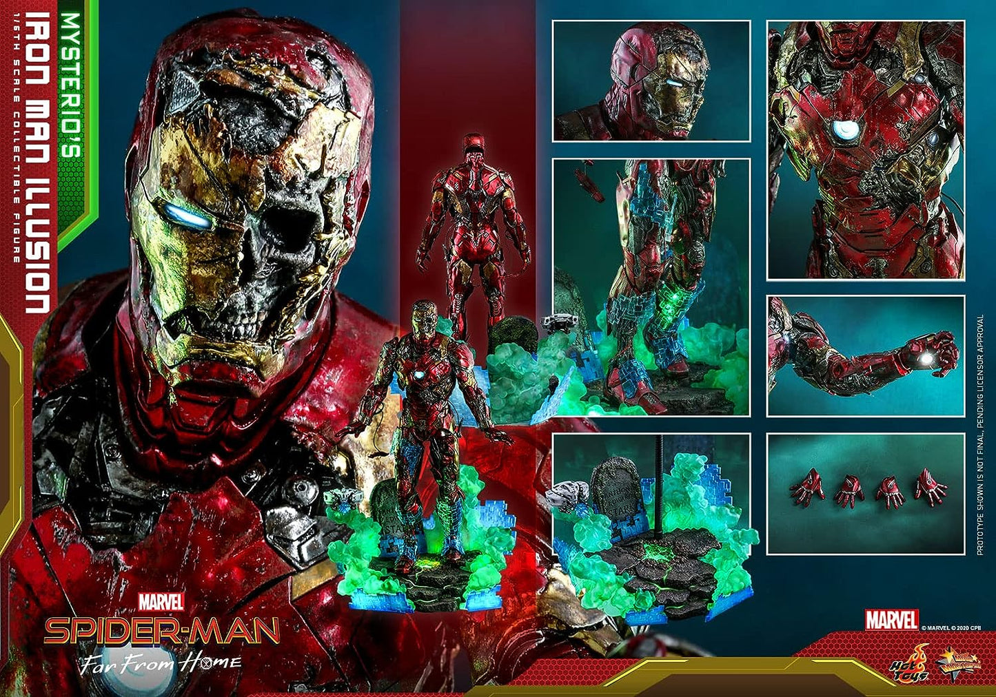 Movie Masterpiece "Spider-Man: Far From Home" 1/6 Scale Figure Iron Man (Zombie Edition) [Toy Sapiens Exclusive] | animota