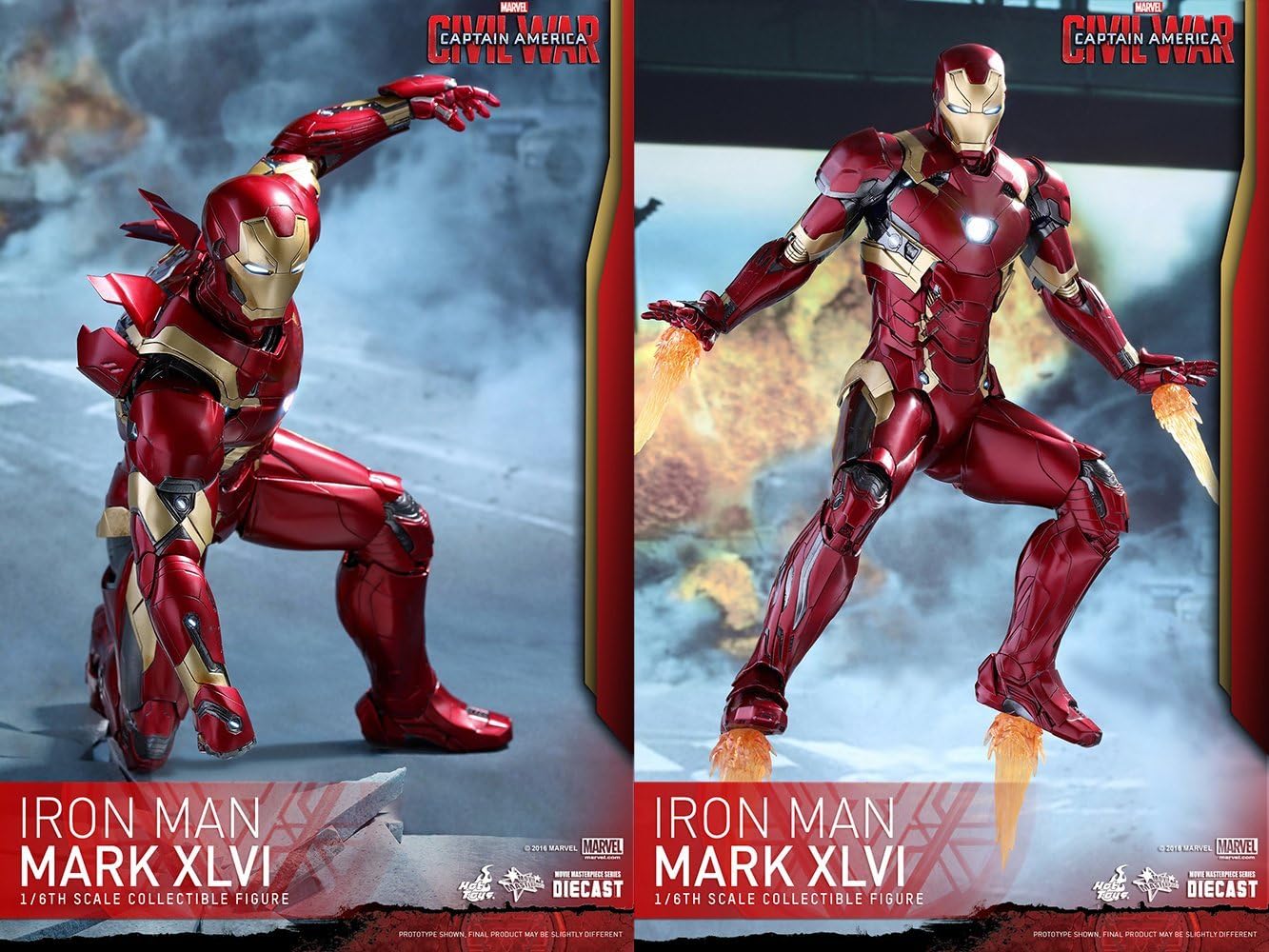 Movie Masterpiece DIECAST "Civil War" 1/6 Iron Man Mark 46 | animota