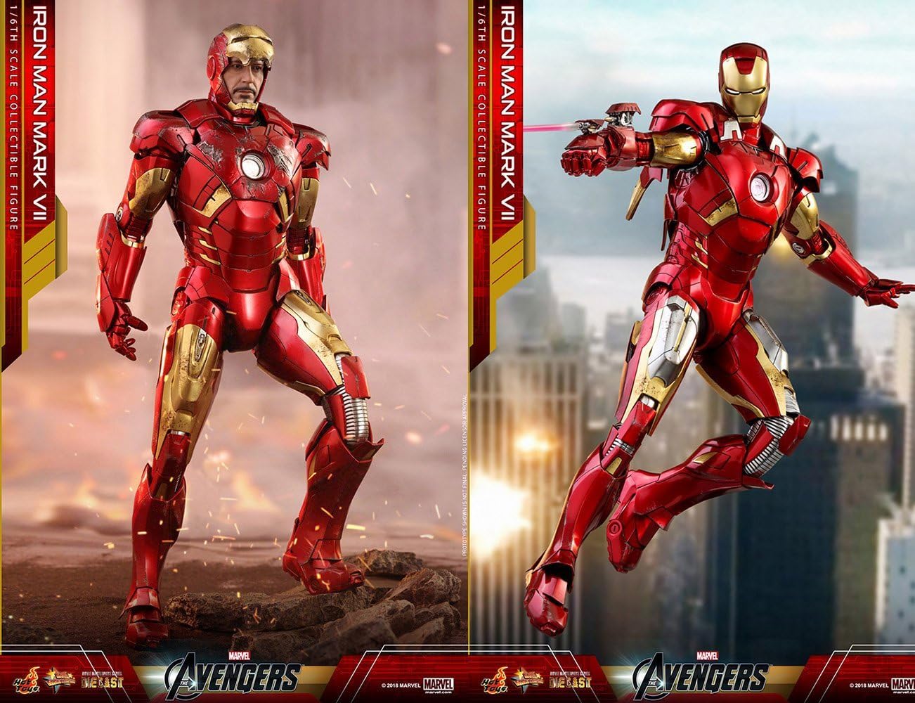 Movie Masterpiece DIECAST "Avengers" 1/6 Scale Figure Iron Man Mark. 7 | animota