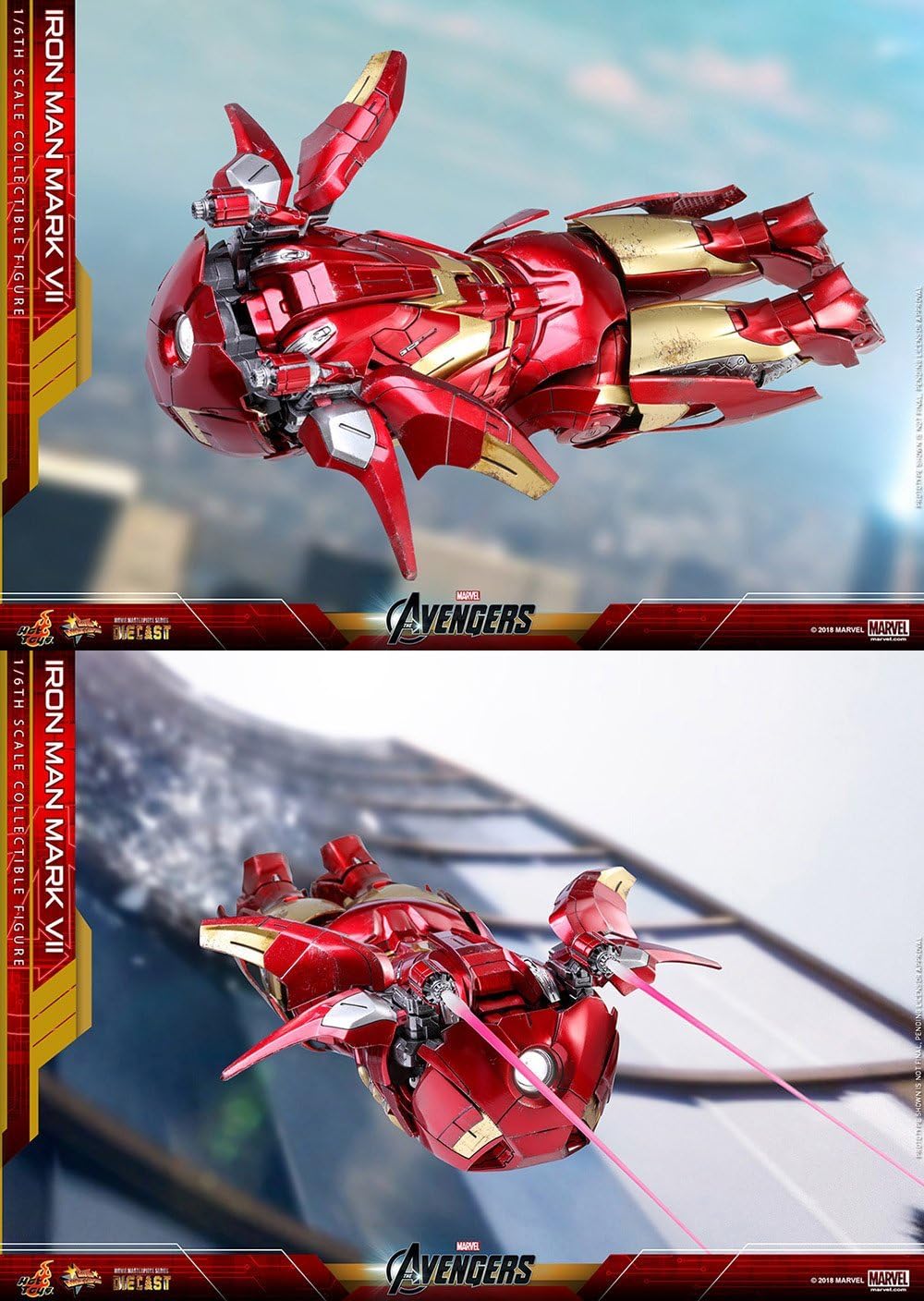 Movie Masterpiece DIECAST "Avengers" 1/6 Scale Figure Iron Man Mark. 7 | animota