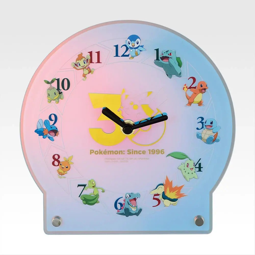 Pokémon 30th ANNIVERSARY Vol. 1 - 30th Anniversary Commemorative Acrylic Clock [Ichiban-Kuji Prize A]