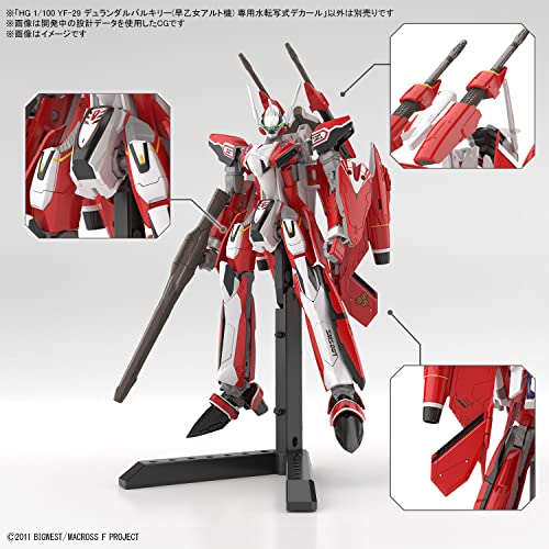 1/100 HG YF-29 Durandal Valkyrie (Saotome Alto Machine) Water Slide Decals, animota