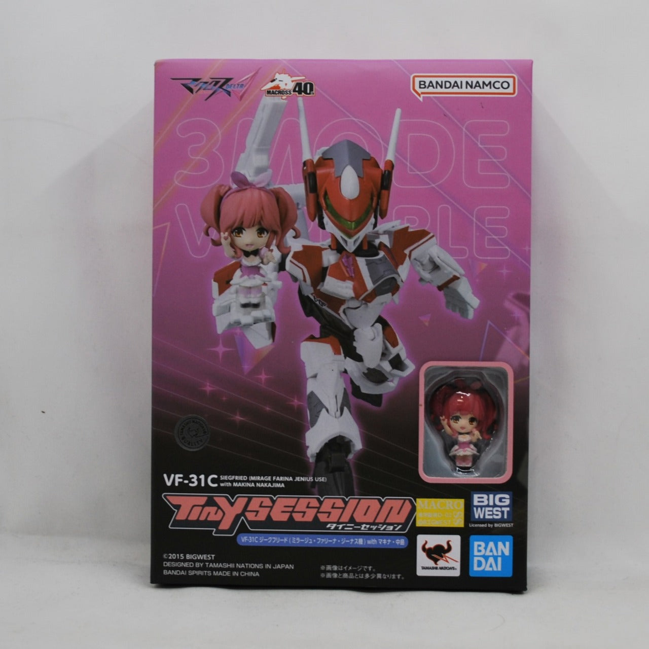 TINY SESSION VF-31C Siegfried (Mirage Farina Jenius Custom) with Makina Nakajima "Macross Delta"