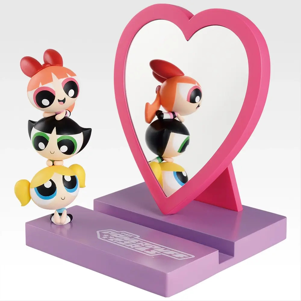 The Powerpuff Girls - Super-Busy, Strong & Cute Heroes of Justice! Full Power Girls♡ Mirror Smartphone Stand [Ichiban-Kuji Prize A]
