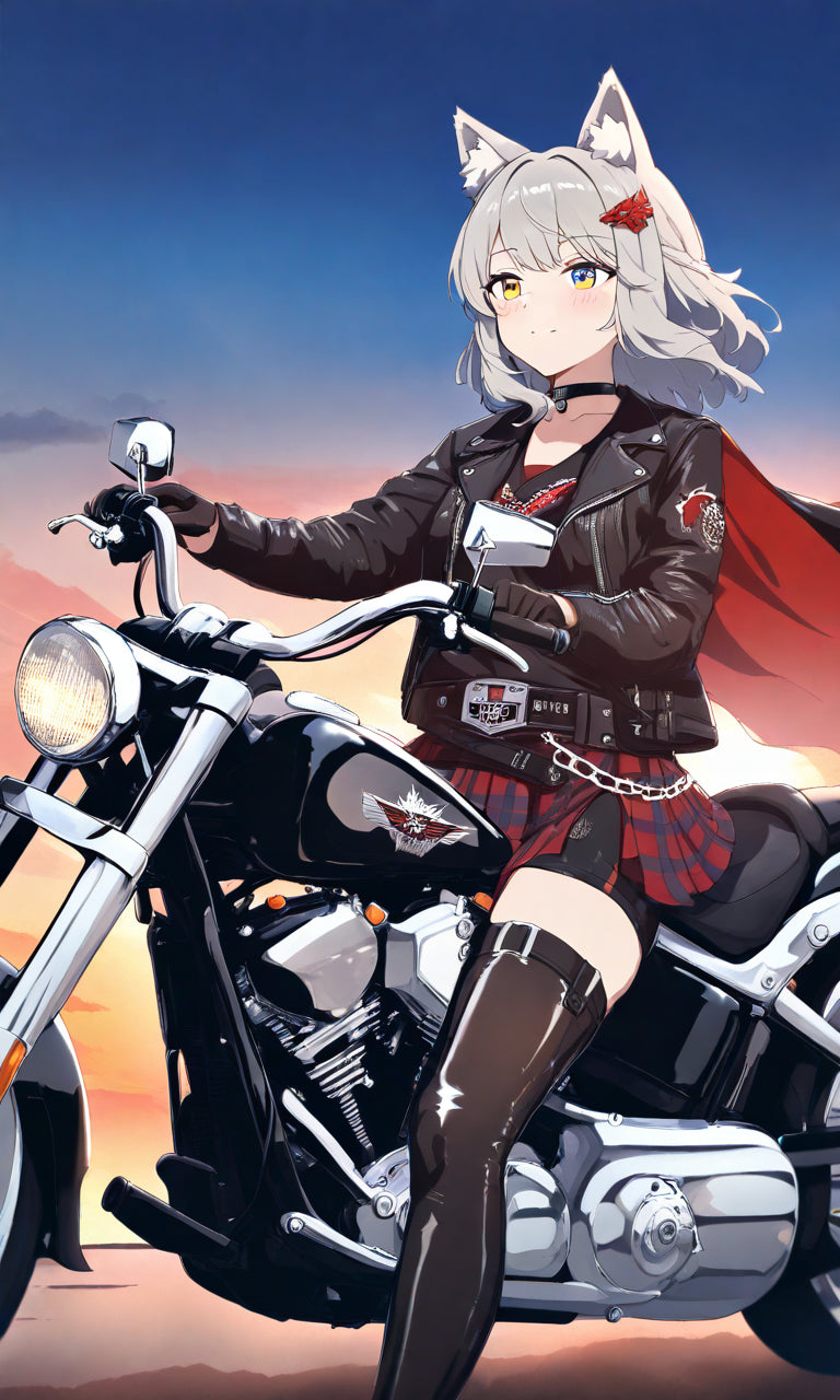 Anime Girl Free [Biker, the wolf girl].(Free)