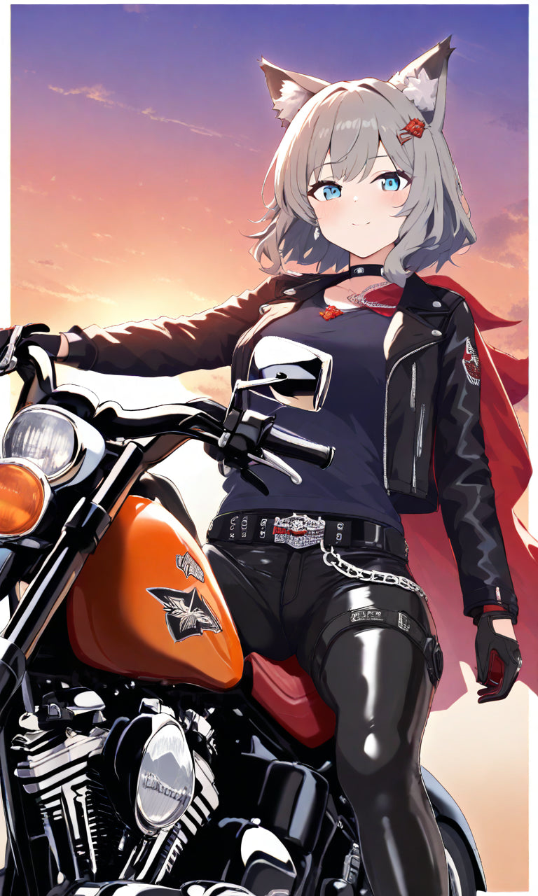 Anime Girl Free [Biker, the wolf girl].(Free)