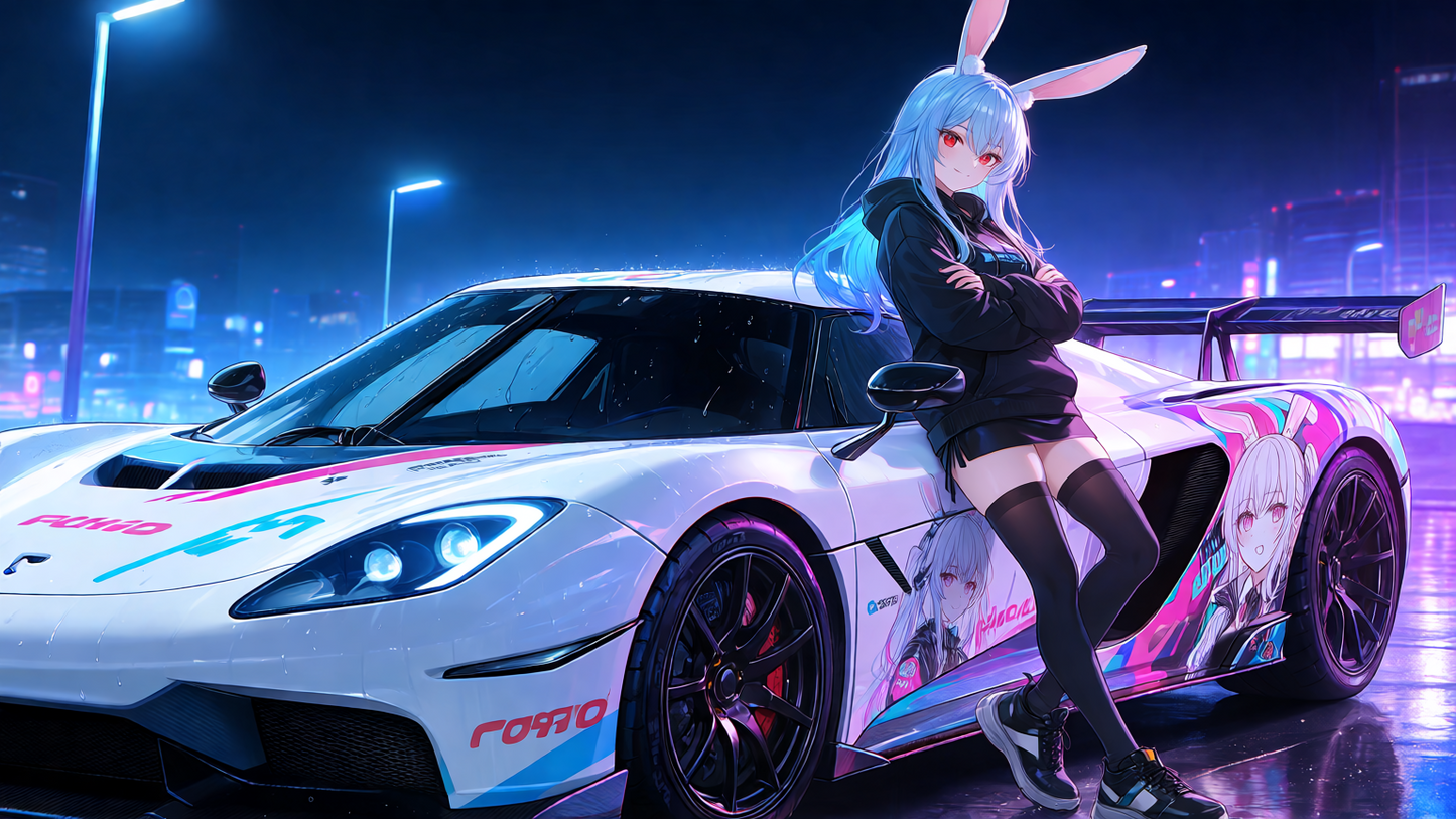 Anime Girl Free [Koenigsegg Jesko,&Anime girl].(Free)
