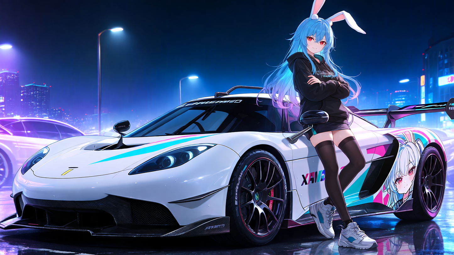 Anime Girl Free [Koenigsegg Jesko,&Anime girl].(Free)