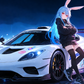 Anime Girl Free [Koenigsegg Jesko,&Anime girl].(Free)
