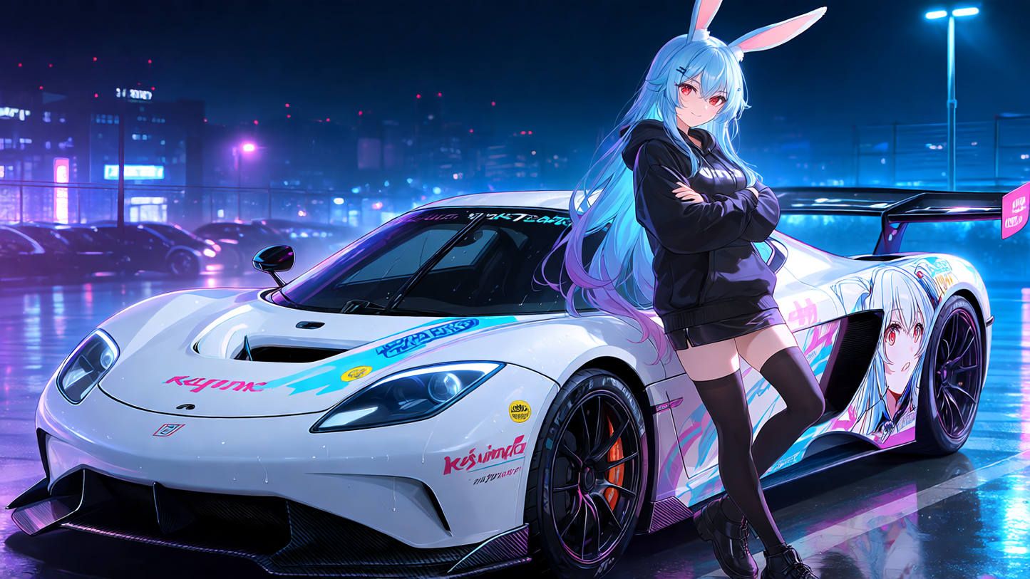 Anime Girl Free [Koenigsegg Jesko,&Anime girl].(Free)