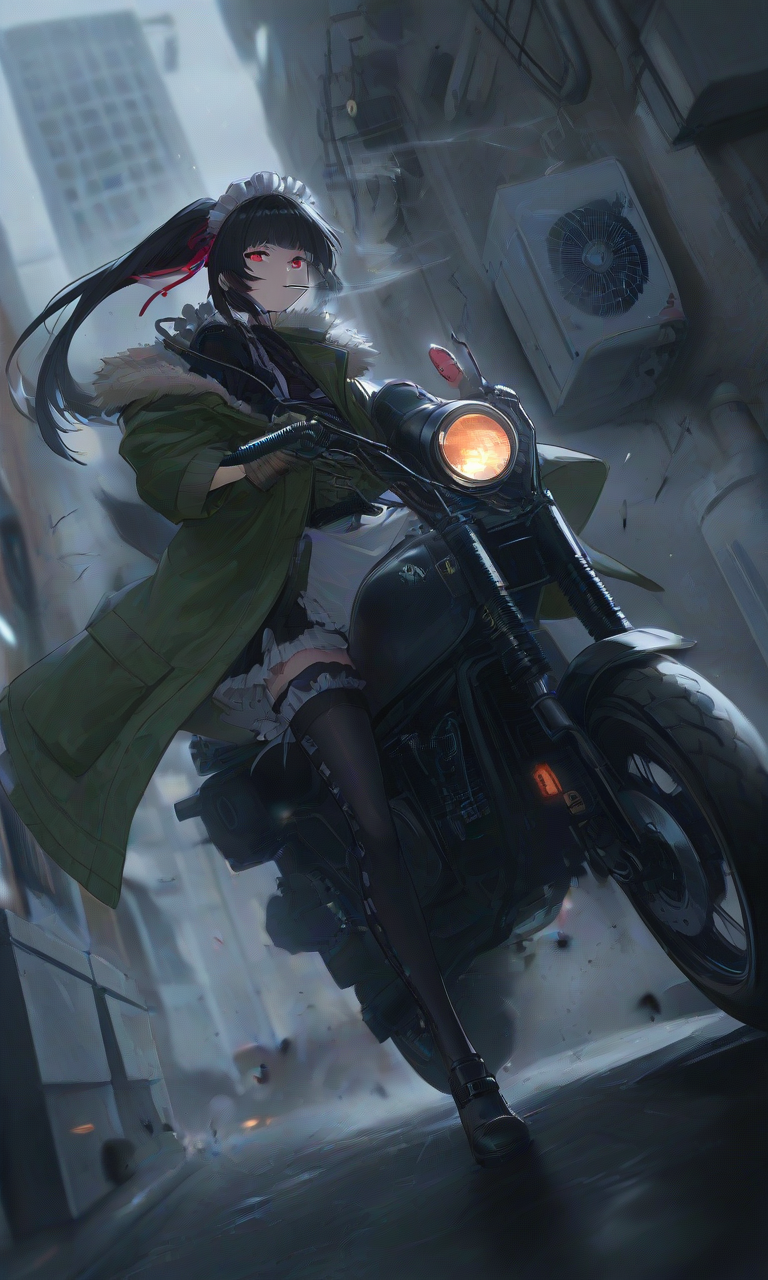 Anime Girl Free [Maid of the underworld].(Free), Digital Artwork, animota