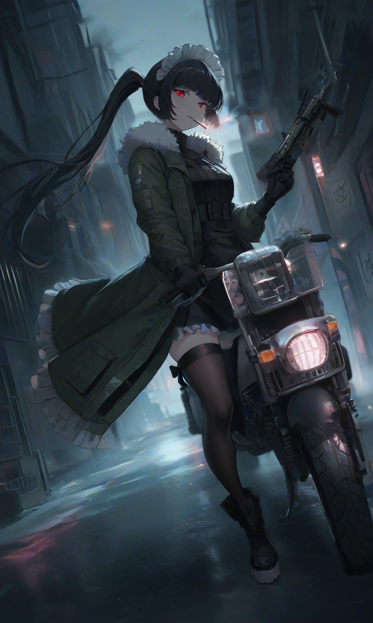 Anime Girl Free [Maid of the underworld].(Free), Digital Artwork, animota