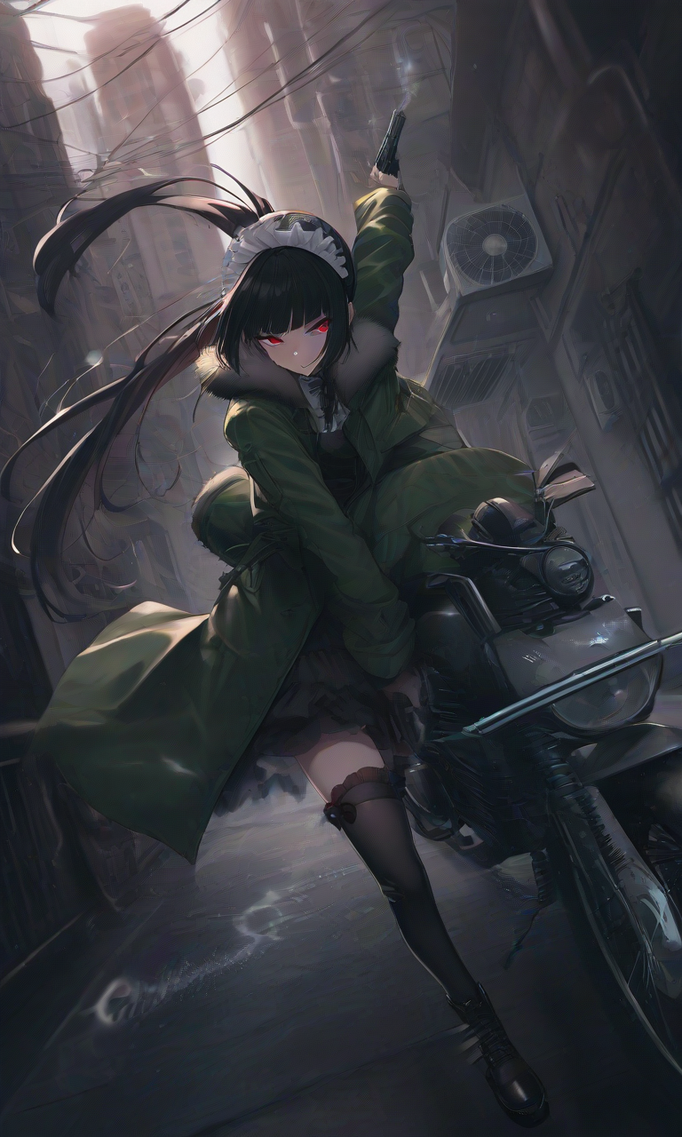 Anime Girl Free [Maid of the underworld].(Free), Digital Artwork, animota