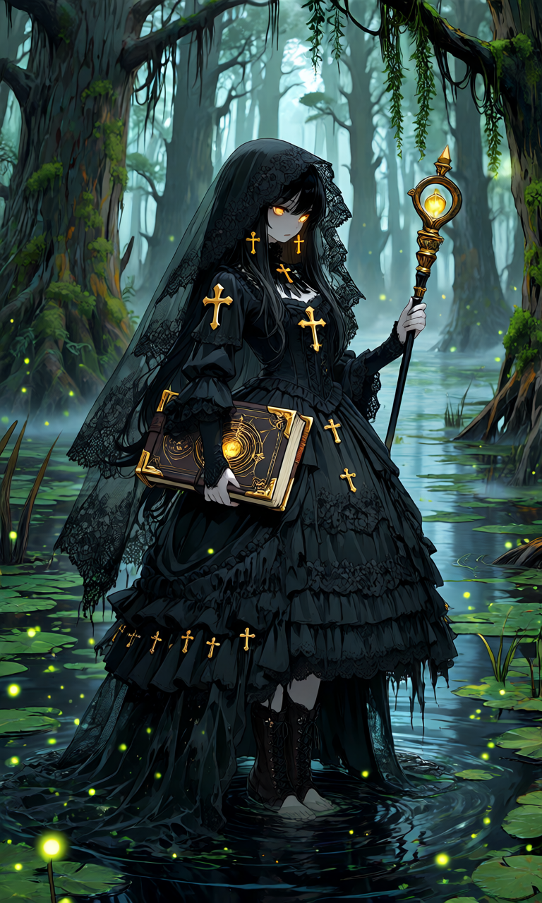 Anime Girl Free [NUMA MUSUME Series][The Black Witch of the Okefenokee Swamp].(Free)